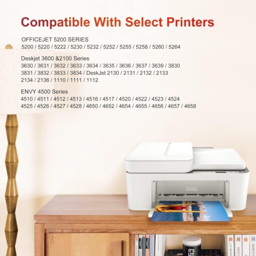 63XL Ink Cartridges Black and Color Replacement for HP 63XL Ink Cartridge Combo Pack Work with OfficeJet 3830 4650 5255 Envy 4520 4512 Deskjet 1112 3630 3634 3639 Printer (2...
