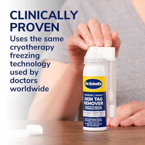 Dr. Scholl's Freeze Away Skin Tag Remover - The First FDA Cleared, at Home Skin tag Removal kit. Clinically Proven Skin tag Removal in as Little as 1 Treatment. 1 Skin tag...