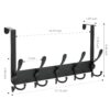 Installation-Free and Drilling-Free Version, Over The Door Hooks, Door Hanger for Hanging, Towel Racks for Bathroom with 15 Coat Hooks, Coat Rack Hat Rack Over The Door Organizer