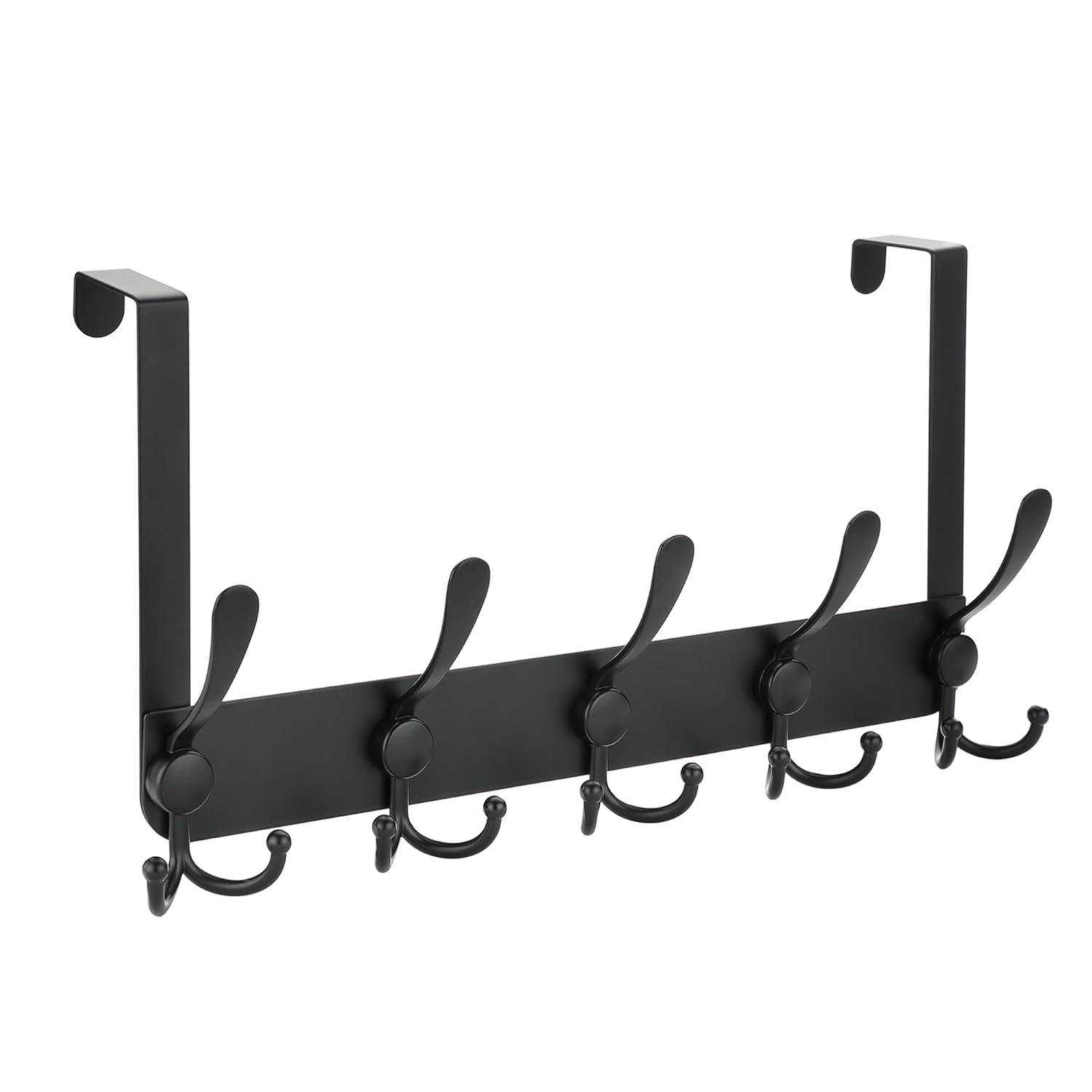 Installation-Free and Drilling-Free Version, Over The Door Hooks, Door Hanger for Hanging, Towel Racks for Bathroom with 15 Coat Hooks, Coat Rack Hat Rack Over The Door Organizer