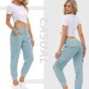 MoFiz Women's Lightweight Hiking Cargo Pants Outdoor Quick Dry Casual Travel Sweatpants Joggers Elastic Waist Button Pockets