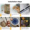 Solar Lights Outdoor Decorative, Metal Solar Watering Can Lights Waterproof, Small Hanging Garden Decor Yard Lights Outside Patio Lawn, Gifts for Mom Grandma Women Birthday(Warm...