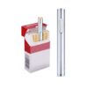 USB Mini Lighters Electronic Rechargeable Windproof Flameless Portable Cigarette Slim Lighter (Silver)