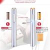 USB Mini Lighters Electronic Rechargeable Windproof Flameless Portable Cigarette Slim Lighter (Silver)