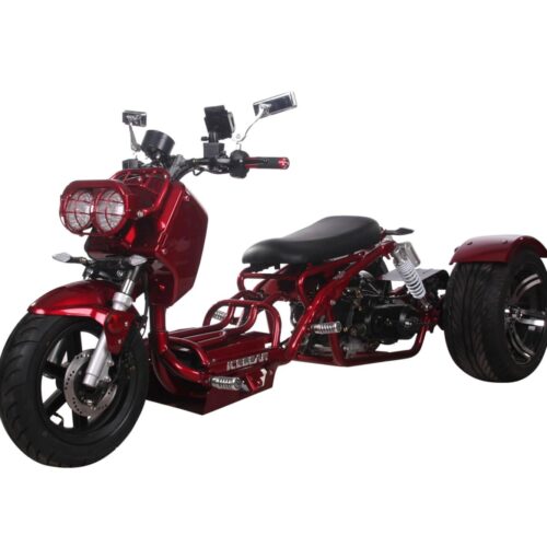 50cc Stretched Trike | 3 Wheeler | Automatic Transmission | PST50-19N (Burgundy)