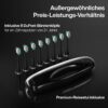 Aquasonic Black Series Ultra Whitening Toothbrush – ADA Accepted Electric Toothbrush- 8 Brush Heads & Travel Case – 40,000 VPM Electric Motor & Wireless Charging - 4 Modes w...