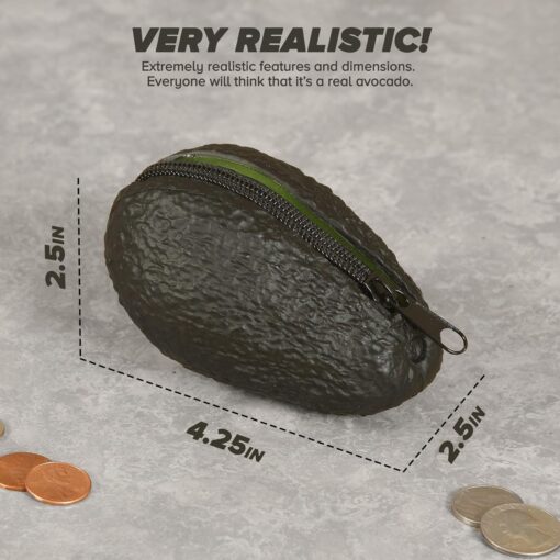 Avocado Coin Purse Pouch | Realistic Looking Avocado Wallet | Funny Novelty Gifts For Avocado Lover | Avocado Decor Decorations Accessories Avocado Coin Purse Pouch | Realistic Looking Avocado Wallet | Funny Novelty Gifts For Avocado Lover | Avocado Decor Decorations Accessories