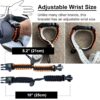 aZengear Paracord Survival Bracelet (2 Pack) | Flint Steel Fire Starter, Whistle, Compass, Mini Saw | Adjustable Wrist Band Size for Camping, Bushcraft, Emergency Kit (Black &...
