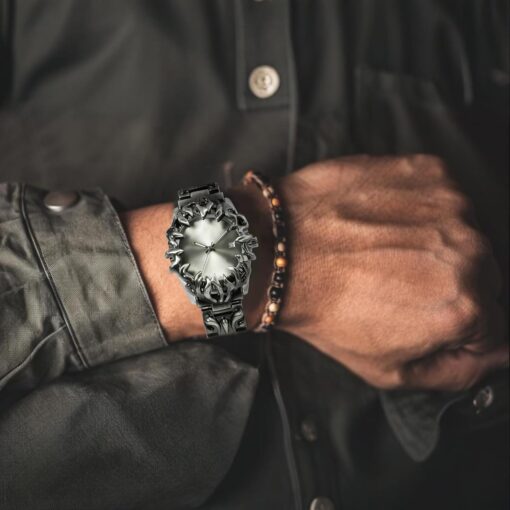 BARAMON Watch for Men Retro Fashion Vintage Wristwatch Casual Gothic Steampunk Quartz Analog Hand Watches Hip Hop Cool Alien Y2K Male Clock BARAMON Watch for Men Retro Fashion Vintage Wristwatch Casual Gothic Steampunk Quartz Analog Hand Watches Hip Hop Cool Alien Y2K Male Clock