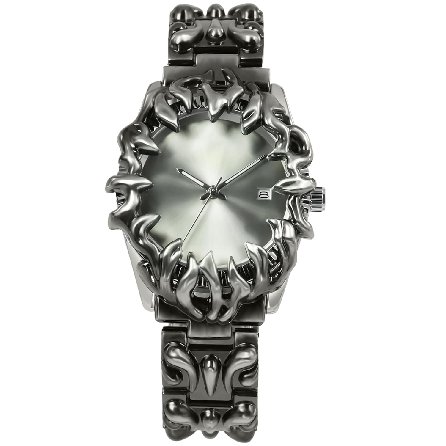 BARAMON Watch for Men Retro Fashion Vintage Wristwatch Casual Gothic Steampunk Quartz Analog Hand Watches Hip Hop Cool Alien Y2K Male Clock