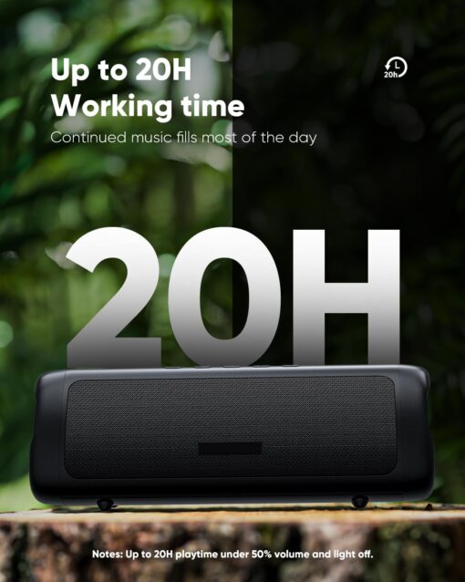 Bluetooth Speaker with HD Sound, Portable Wireless, IPX5 Waterproof, Up to 20H Playtime, TWS Pairing, BT5.3, for Home/Party/Outdoor/Beach, Electronic Gadgets, Birthday Gift (Black) Bluetooth Speaker with HD Sound, Portable Wireless, IPX5 Waterproof, Up to 20H Playtime, TWS Pairing, BT5.3, for Home/Party/Outdoor/Beach, Electronic Gadgets, Birthday Gift (Black)