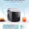 EUHOMY Countertop Ice Maker Machine with Handle, 26lbs in 24Hrs, 9 Ice Cubes Ready in 6 Mins, Auto-Cleaning Portable Ice Maker with Basket and Scoop, for...