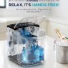 EUHOMY Countertop Ice Maker Machine with Handle, 26lbs in 24Hrs, 9 Ice Cubes Ready in 6 Mins, Auto-Cleaning Portable Ice Maker with Basket and Scoop, for...