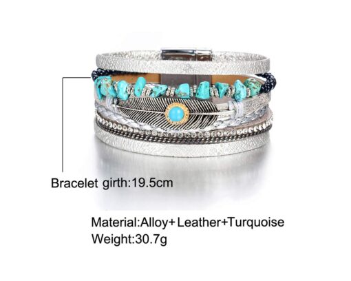 Fesciory Leopard Bracelet for Women, Boho Leather Wrap Multi-Layer Pearl Crystal Bracelet Bangle Jewelry Fesciory Leopard Bracelet for Women, Boho Leather Wrap Multi-Layer Pearl Crystal Bracelet Bangle Jewelry