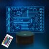 Geeky Gifts, Computer Geekery PCB Lamp 16 Colors Changing Touch & Remote Control for Men Boys Women IT Tech Support Nerds Geek Lovers