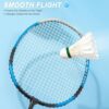 Goose Feather Badminton Shuttlecocks Birdies, 12 Pack Hight Speed Training Badminton Balls with Great Stability for Indoor Outdoor Sports