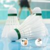 Goose Feather Badminton Shuttlecocks Birdies, 12 Pack Hight Speed Training Badminton Balls with Great Stability for Indoor Outdoor Sports