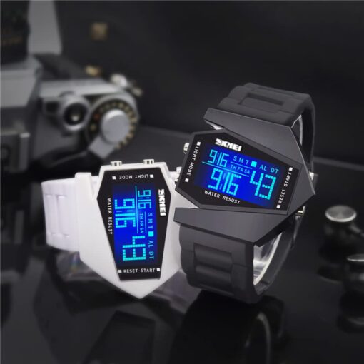 Gosasa Men Sports Military Watches Digital Airplane Shaped LED Light Waterproof Watches Gosasa Men Sports Military Watches Digital Airplane Shaped LED Light Waterproof Watches