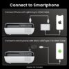 HAPPRUN Native 1080P Bluetooth Projector, Full HD Portable Outdoor Movie Projector with Built-in Speaker, Compatible with Smartphone, HDMI, USB, AV, Fire Stick, PS5 for Home,...