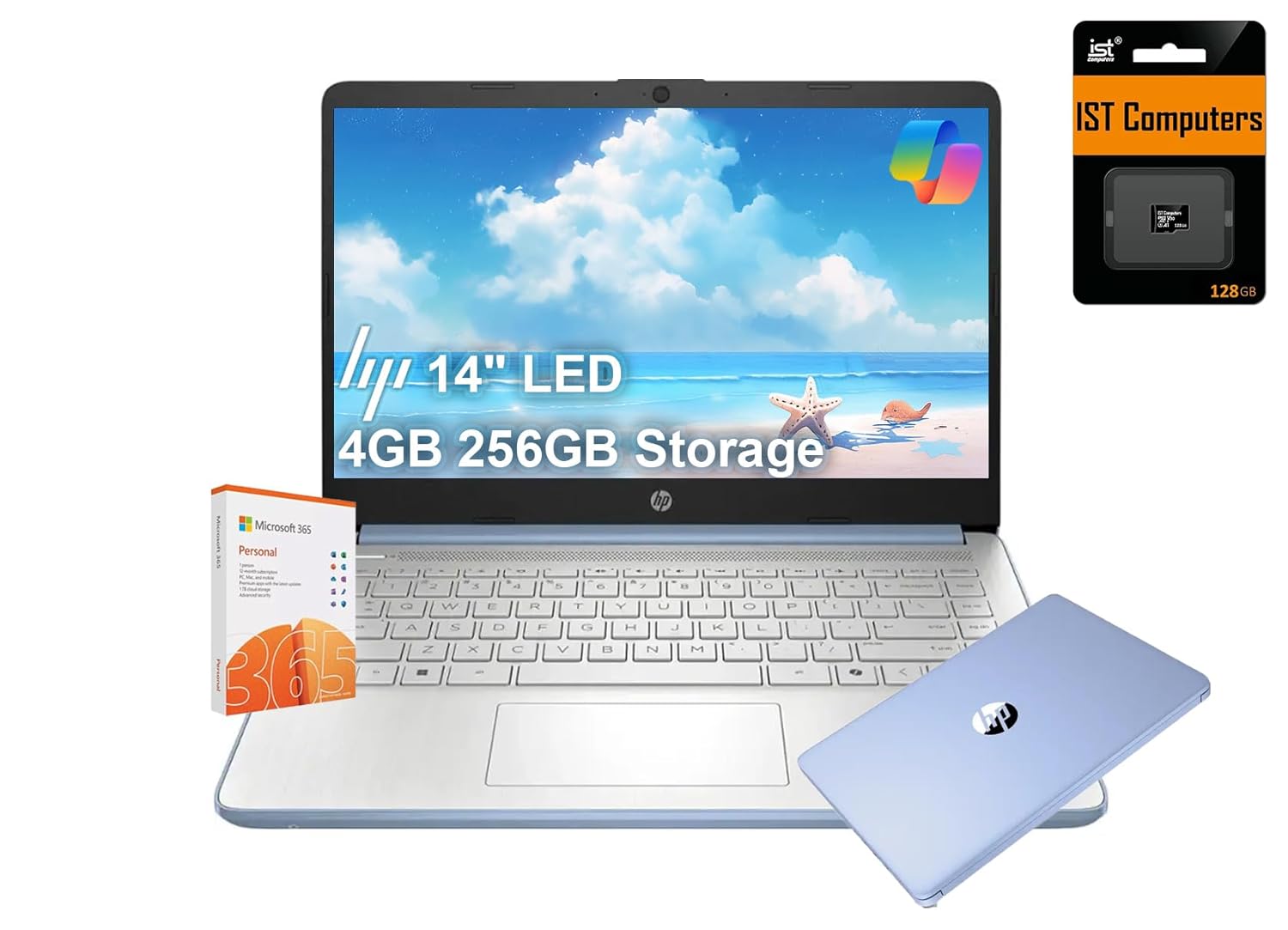 HP 14 Ultra-Light Laptop for Student & Home (14" LED Display, 1-Year Office 365, Intel 4-Core N150 (>N4120), 4GB RAM, 256GB Storage), 11-Hr Long Battery Life, Fast Charge,...