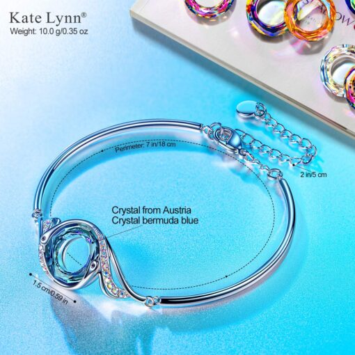 Kate Lynn "Rise From the Ashes" Phoenix Bracelet Made with Crystals from Austria, Adjustable Bangle Bracelet for Women 7"+2", Packaged with Jewelry Box, Birthday Gift for Women,... Kate Lynn "Rise From the Ashes" Phoenix Bracelet Made with Crystals from Austria, Adjustable Bangle Bracelet for Women 7"+2", Packaged with Jewelry Box, Birthday Gift for Women,...