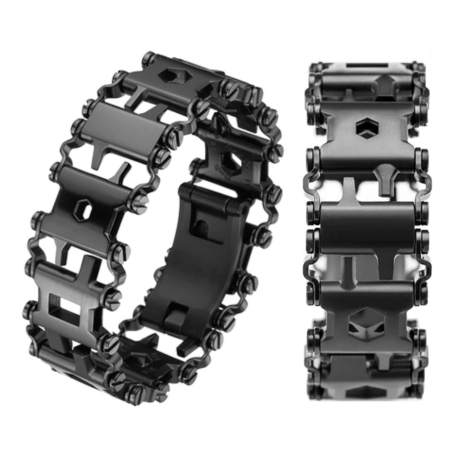 Multitool 29 in 1 Stainless Steel Multifunctional Bracelet, Travel Friendly, Survival Bracelet Suitable for Sailing, Travel, Camping, Hiking - Black