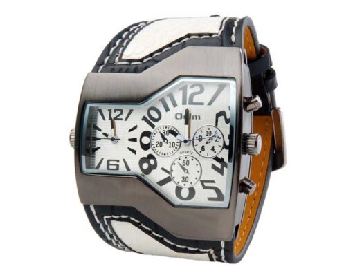 ShoppeWatch Unique Mens Watch Large Dial Dual Time Display | Big Face Watch for Men | Quartz Movement Leather Band | Oversize Dress Watch ShoppeWatch Unique Mens Watch Large Dial Dual Time Display | Big Face Watch for Men | Quartz Movement Leather Band | Oversize Dress Watch