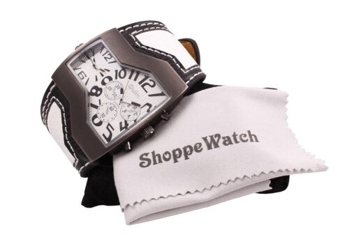 ShoppeWatch Unique Mens Watch Large Dial Dual Time Display | Big Face Watch for Men | Quartz Movement Leather Band | Oversize Dress Watch ShoppeWatch Unique Mens Watch Large Dial Dual Time Display | Big Face Watch for Men | Quartz Movement Leather Band | Oversize Dress Watch