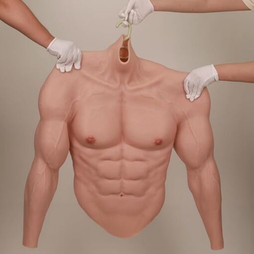 Silicone Muscle Suit Realistic Fake Muscle Costume Male Chest with Arms for Cosplay Halloween Props Silicone Muscle Suit Realistic Fake Muscle Costume Male Chest with Arms for Cosplay Halloween Props