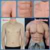 Silicone Muscle Suit Realistic Fake Muscle Costume Male Chest with Arms for Cosplay Halloween Props
