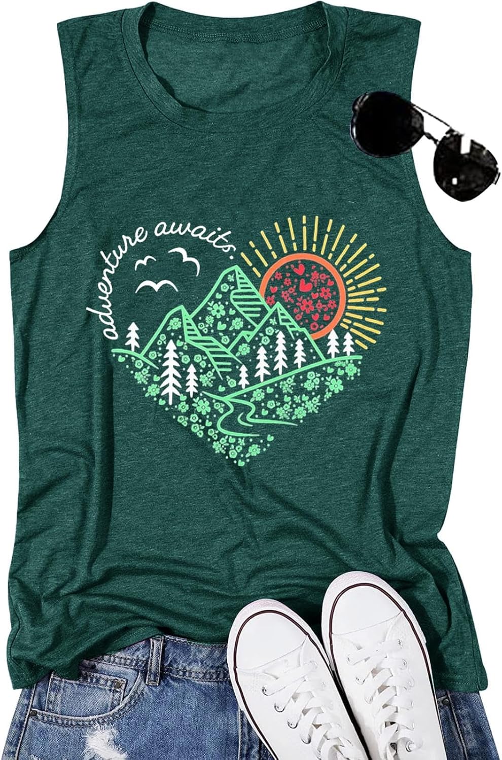 Sunrise Sunset Sunshine T Shirt for Women Outdoor Workout Hawaii Beach Sea Nature Adventure Tee Top