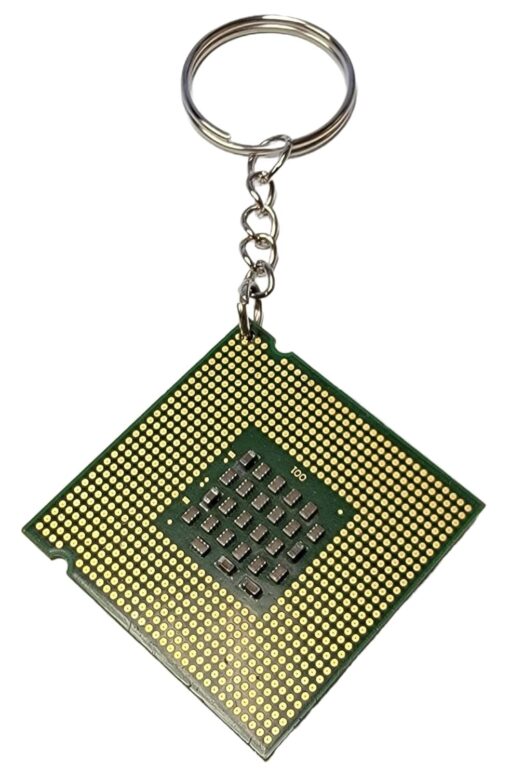 The Ultimate Geek Accessory - Recycled CPU Processor Keychain Made from Reclaimed Computer Parts The Ultimate Geek Accessory - Recycled CPU Processor Keychain Made from Reclaimed Computer Parts