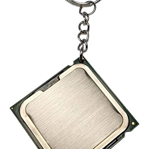 The Ultimate Geek Accessory - Recycled CPU Processor Keychain Made from Reclaimed Computer Parts