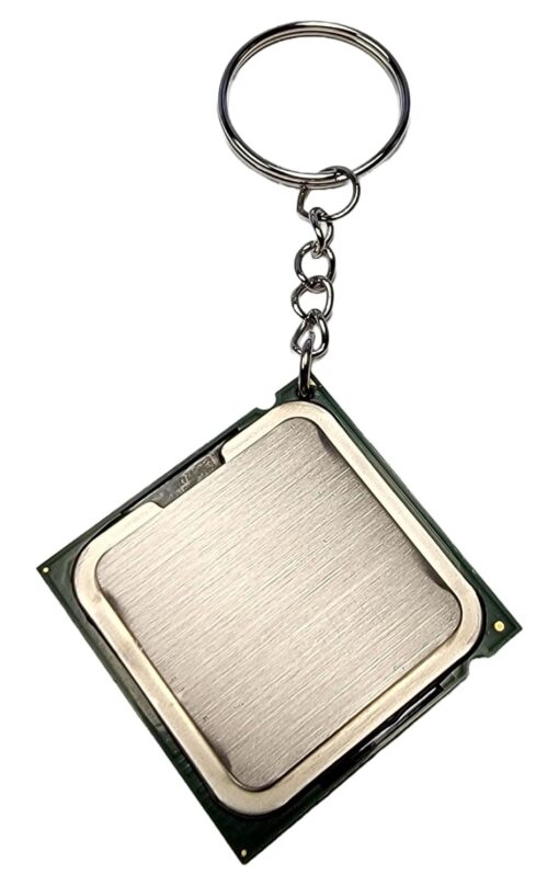 The Ultimate Geek Accessory - Recycled CPU Processor Keychain Made from Reclaimed Computer Parts The Ultimate Geek Accessory - Recycled CPU Processor Keychain Made from Reclaimed Computer Parts
