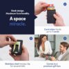 TRAVANDO SLYDE Aluminum Card Holder - RFID Blocking Slim Wallet for Men with Money Clip – Holds Up to 7 Cards – RFID Protected Credit Card Mens Wallet (Black)
