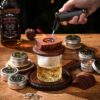Whiskey Smoker Kit with Torch - 6 Flavors Wood Chips, 2 Glasses, 2 Ice Ball Molds - Cocktail Smoker Infuser Kit, Old Fashioned Drink Smoker Kit, Birthday Bourbon Whiskey Gifts...