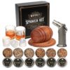 Whiskey Smoker Kit with Torch - 6 Flavors Wood Chips, 2 Glasses, 2 Ice Ball Molds - Cocktail Smoker Infuser Kit, Old Fashioned Drink Smoker Kit, Birthday Bourbon Whiskey Gifts...