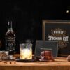 Whiskey Smoker Kit with Torch - 6 Flavors Wood Chips, 2 Glasses, 2 Ice Ball Molds - Cocktail Smoker Infuser Kit, Old Fashioned Drink Smoker Kit, Birthday Bourbon Whiskey Gifts...