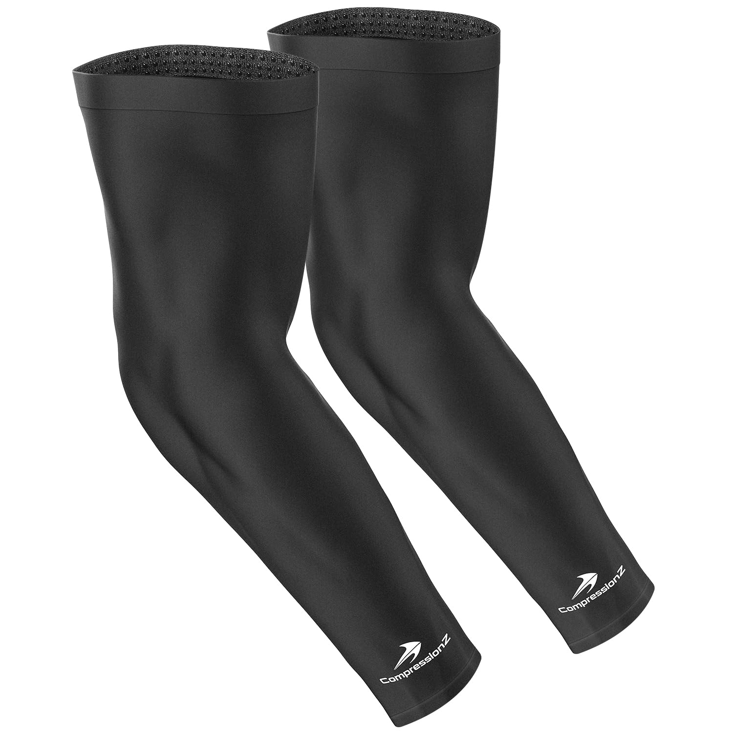 CompressionZ Youth Compression Sports Cooling Arm Sleeves | UV Sun Protection Volleyball Basketball Baseball Football Running