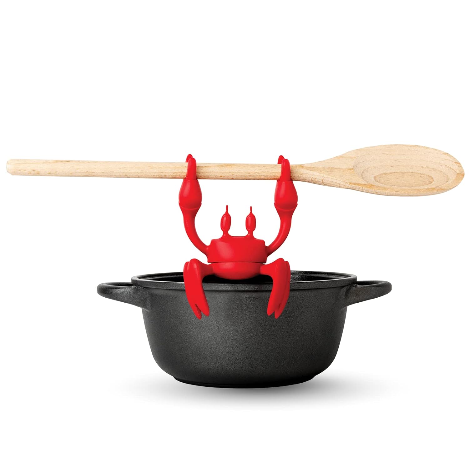 OTOTO Red the Crab Silicone Utensil Rest - Kitchen Gifts, Silicone Spoon Rest for Stove Top - Heat-Resistant Kitchen and Grill Utensil Holder - Non-Slip Spoon Holder Stove...