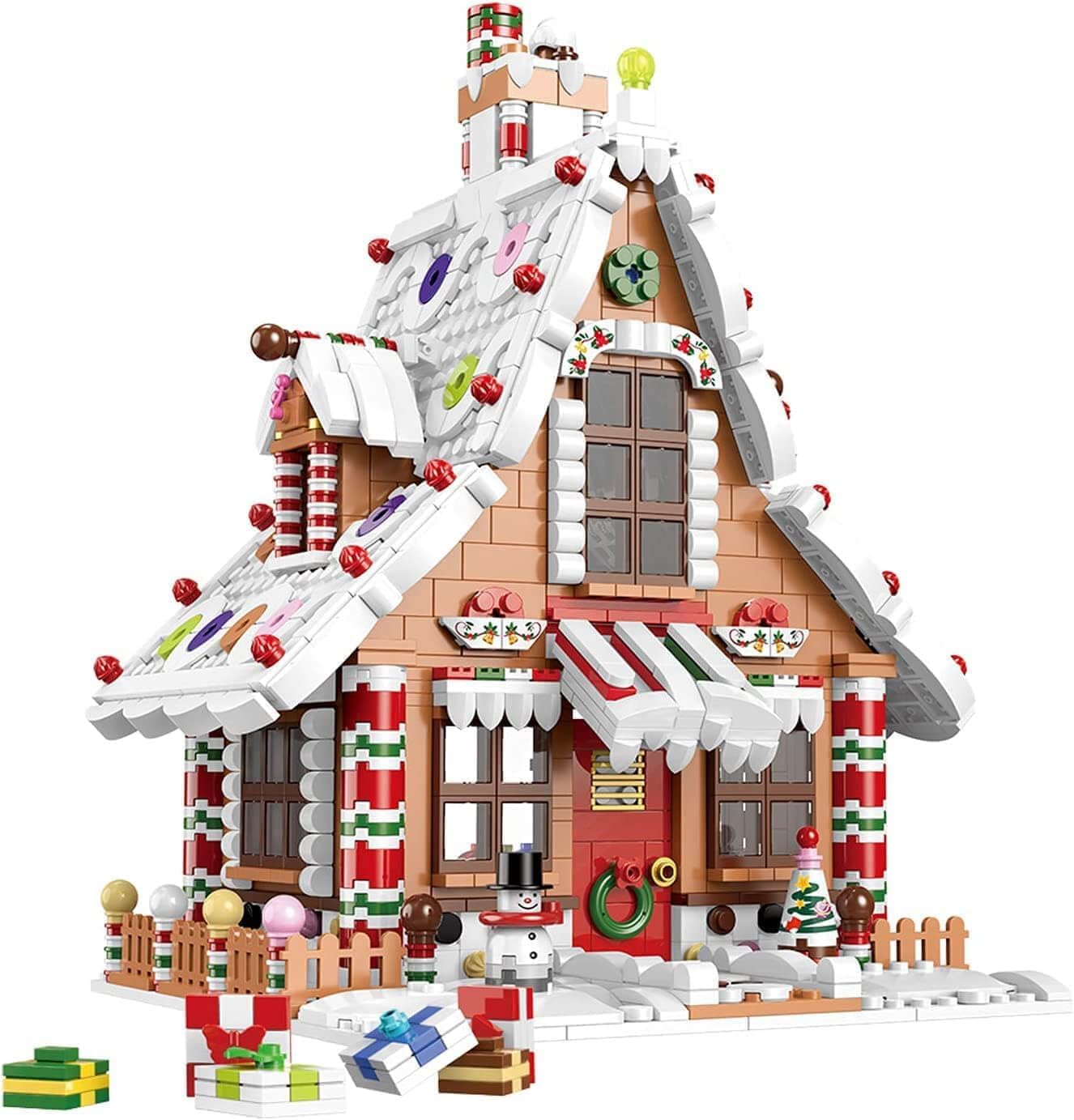 Christmas Gingerbread House Ornaments Building Set Toys, ​with Led Light, for Kids, Boys, Girls & Adults, Christmas Decorations for Tabletop & Home, Advent Calendar 2025 (1620...