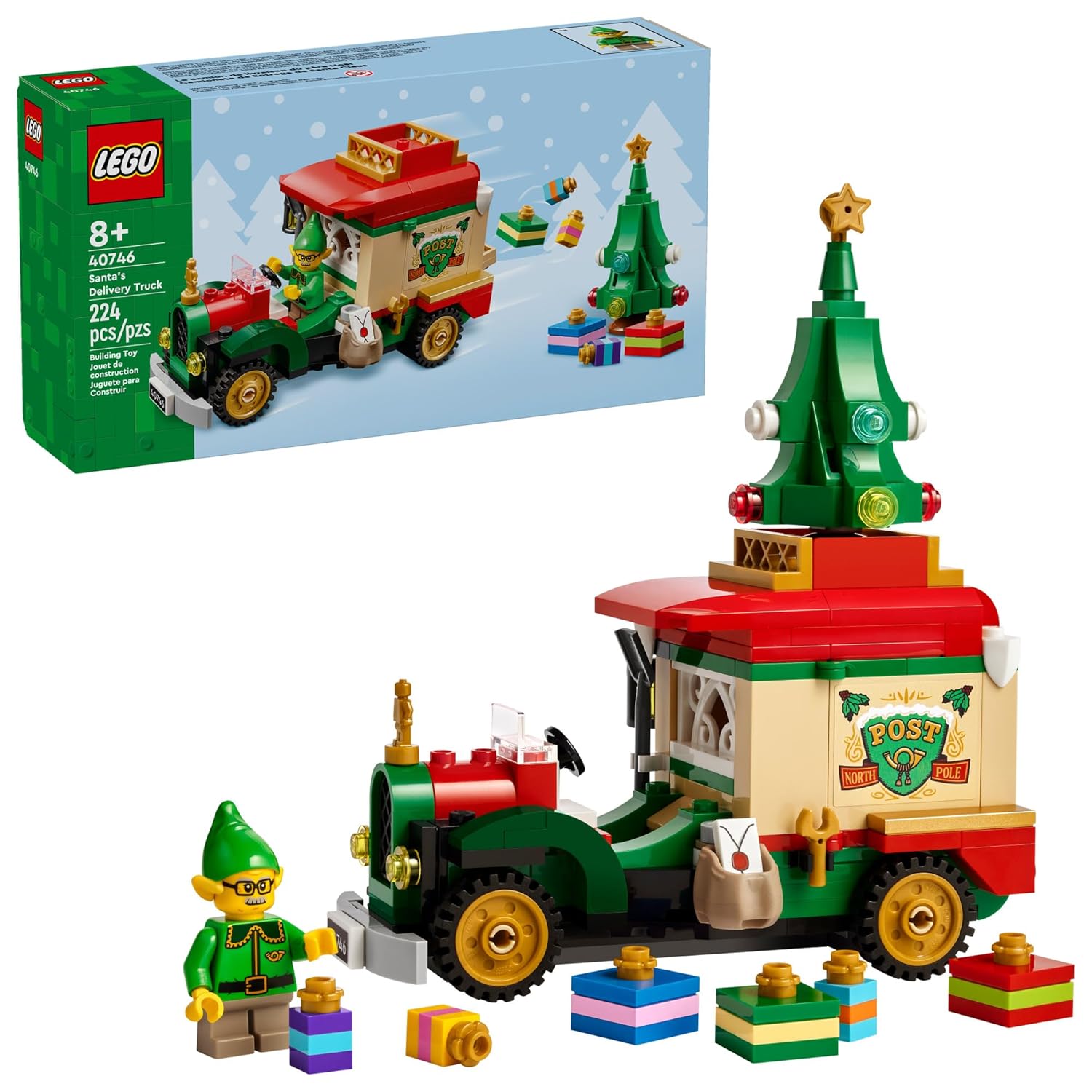 LEGO Santa’s Delivery Truck Building Toy for Kids - Construction Set for Play or Christmas Decor - Building Blocks for Girls & Boys, Ages 8+ - Holiday Craft Ideas for Families -...