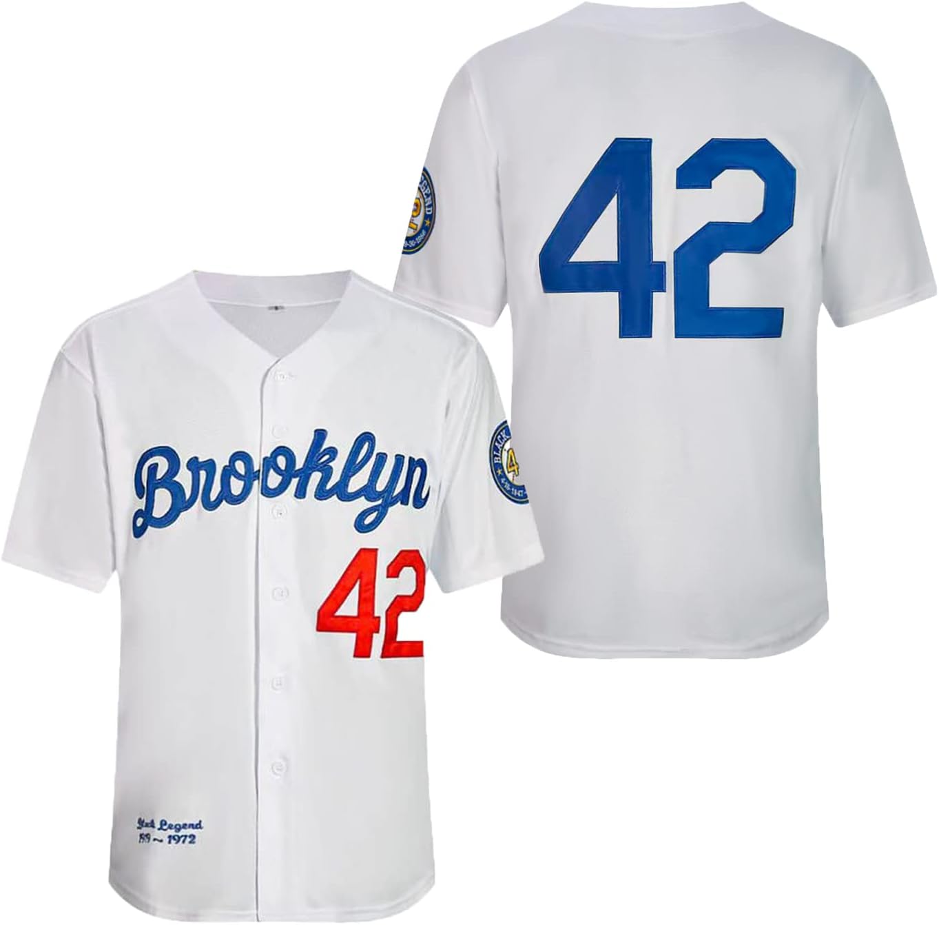 Men's Black Legend Baseball Jersey Number 42 Vintage Embroidered Retro Lightsout Jerseys Shirts