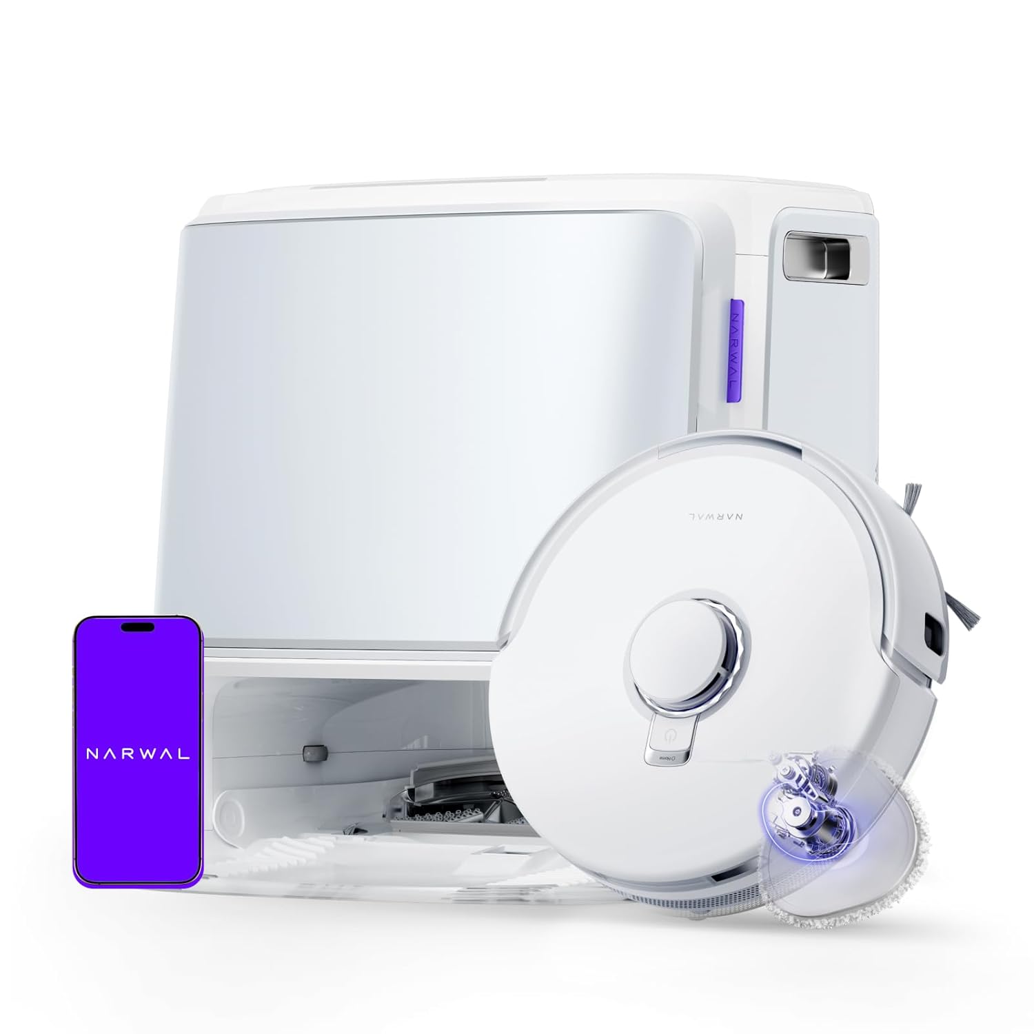 NARWAL Freo Z10 Robot Vacuum and Mop Combo, Tangle Free Robot Mop, 15,000Pa Suction, Adapts to Hard-to-Reach Areas, Self-Emptying, Mop Washing & Drying, Obstacle Avoidance, for...