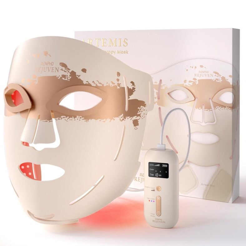 RENPHO Red Light Therapy Mask for Face 2026, Anniversary Christmas Gifts for Women Mom Wife, 324 LEDs Full Face Coverage & 3 Light Modes, Cordless LED Red Light Therapy Face...