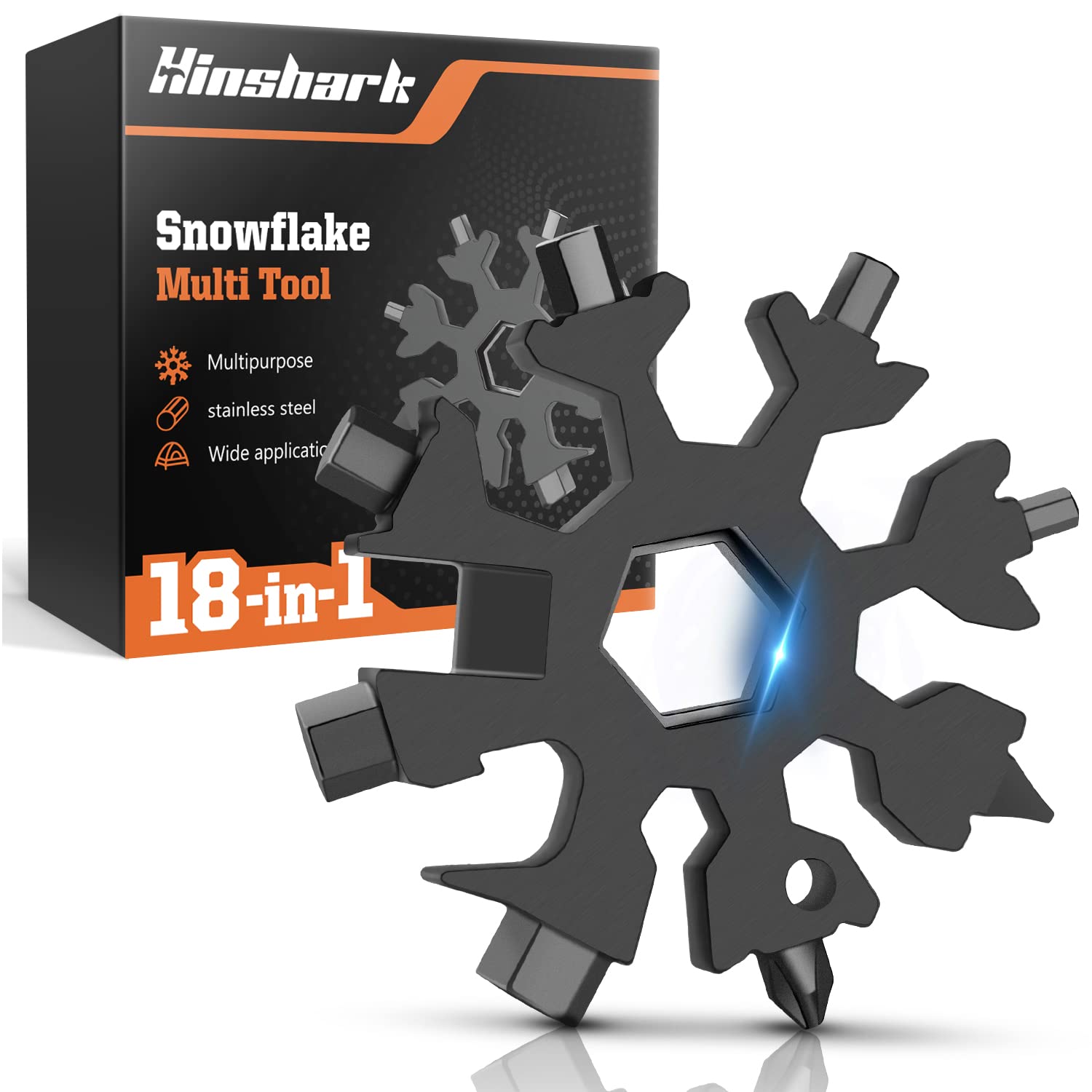 Stocking Stuffers Gifts for Men 18-in-1 Snowflake Multitool, Christmas Birthday Gifts for Men Dad Husband Him Grandpa, White Elephant Gifts for Dad Who Have Everything, Cool...