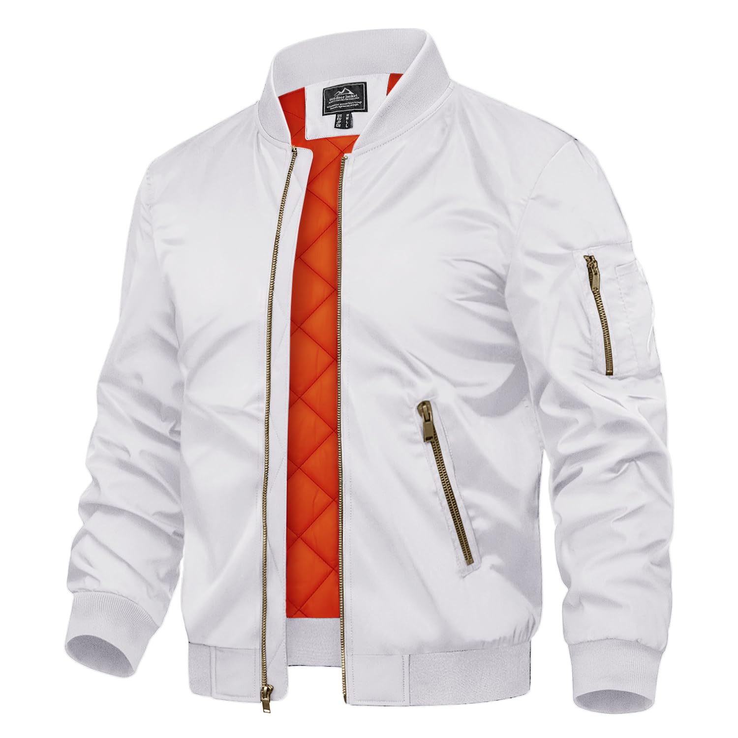 TACVASEN Men's Jackets-Bomber Jacket Fall Winter Warm Windbreaker Full Zip Casual Padded Coats