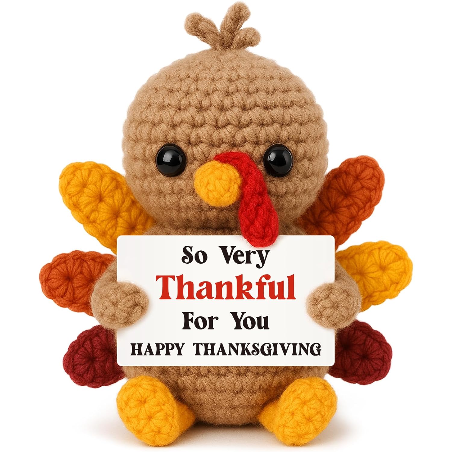 Thanksgiving Gifts for Women Handmade Crochet Turkey Women Family Adults Hostess Friend Happy Holiday Thanksgiving Card Party Favors Activities Crafts Basket Dinner Table Fall...
