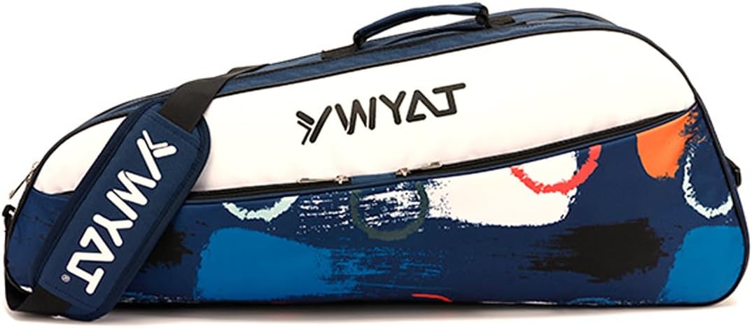 UNISTRENGH 3 Racket Tennis Bag Attached Adjustable Detachable Shoulder Strap, Unisex Super Roomy Lightweight Waterproof Racquet Bag for Tennis, Badminton