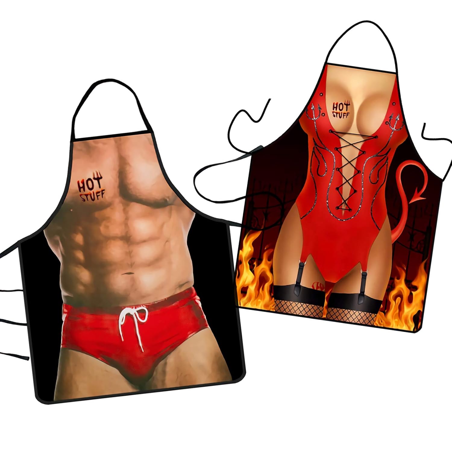 Christmas Gag Gift Exchange - Xmas Holiday Funny Apron White Elephant Party Gifts for Men Women